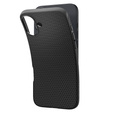 Spigen case for iPhone 16, Liquid Air, black + 9H Tempered Glass