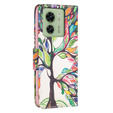 Flip case for Motorola Edge 40 5G, Wallet, tree of life, blue