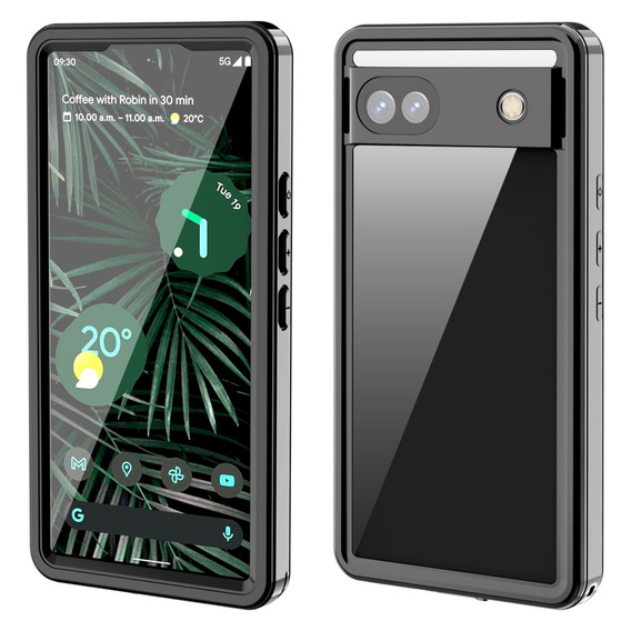 IP68 Waterproof Case for Google Pixel 6a, Redpepper, black
