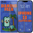 Diamond Palm Tempered Glass for iPhone 13/13 Pro/16e