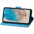 Flip case for Samsung Galaxy M35, Butterfly, blue