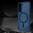 Case for Samsung Galaxy S21, for MagSafe, ERBORD Matt Case, dark blue + Screen Glass