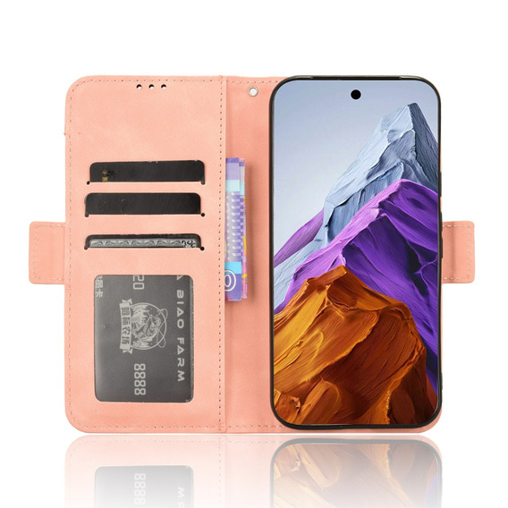 Flip case for Google Pixel 9 Pro XL, Card Slot, pink