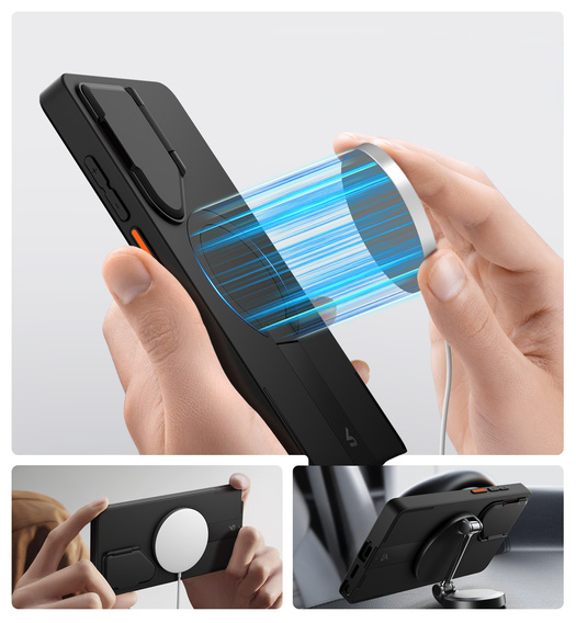 Case for Samsung Galaxy S25 Ultra, Suritch Shockproof, for MagSafe, black