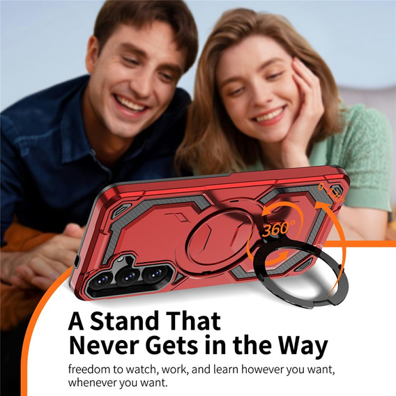 Magnetic case with stand for Samsung Galaxy A57 5G, red