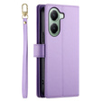Flip case for Xiaomi Poco X7 Pro 5G, Wallet Zipper Pocket, purple
