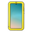 Love Mei Case for Huawei P30 Pro, armored with glass, yellow / black