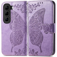 Flip case for Infinix Hot 50 4G, Butterfly, purple