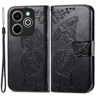 Flip case for Infinix Hot 40i, Butterfly, black
