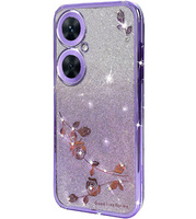 Case for OnePlus Nord CE 3 Lite 5G, Glitter Flower, purple