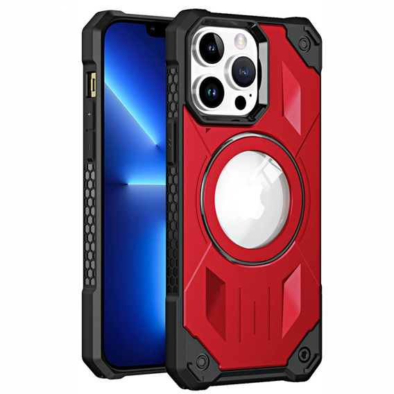 Case for iPhone 13 Pro, Heavy Duty, for MagSafe, red