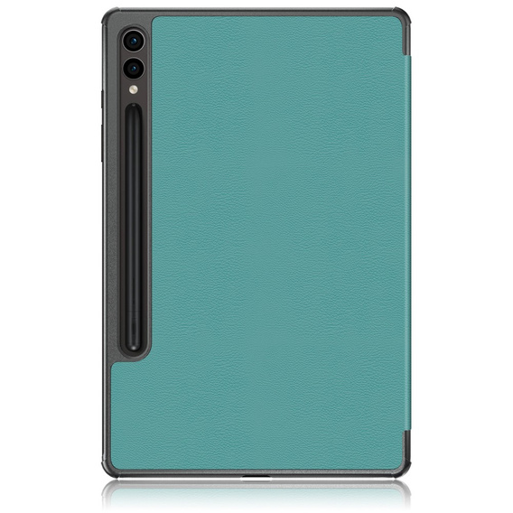 Case for Samsung Galaxy Tab S9 Plus, Smartcase with stylus space, green