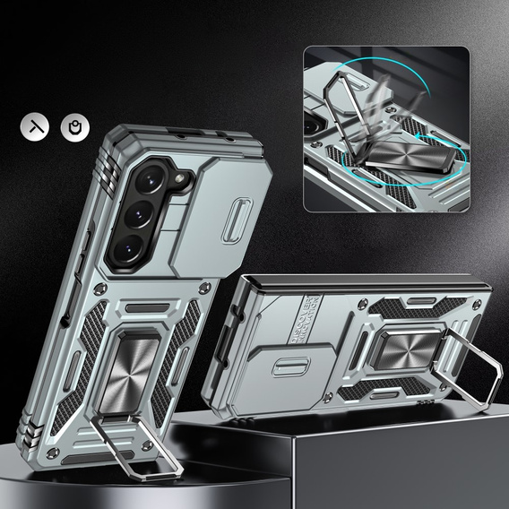 Case for Samsung Galaxy Z Fold6 5G, CamShield Slide, silver