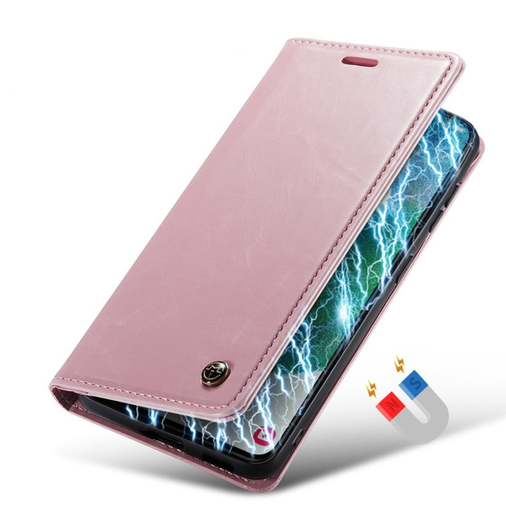 CASEME flip case for Samsung Galaxy S21 FE, Waxy Textupink, pink