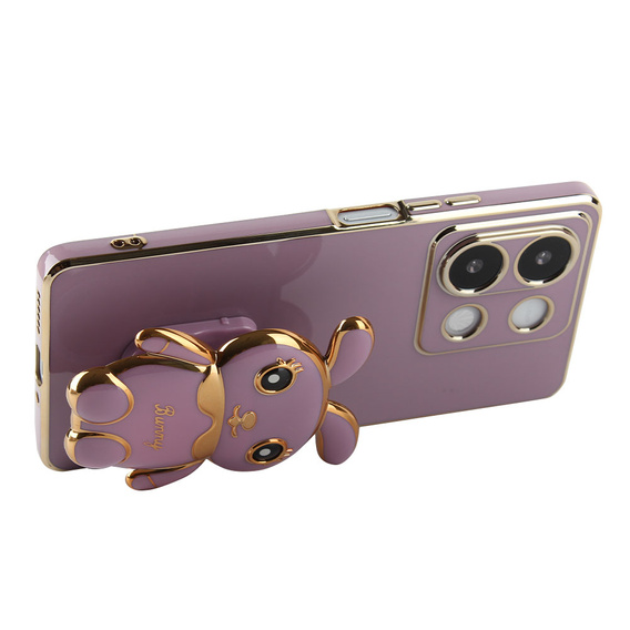 Case for Xiaomi Redmi Note 13 5G, Rabbit, purple + 9H Tempered Glass