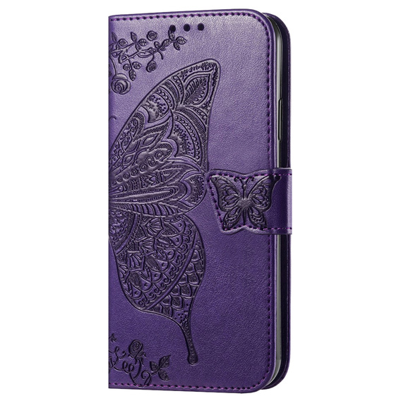 Flip case for Oppo A17, Butterfly, purple