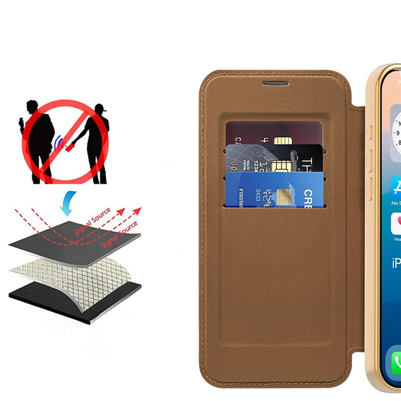 Wallet MagSafe RFID flip case with camera protection for iPhone 17 Pro Max