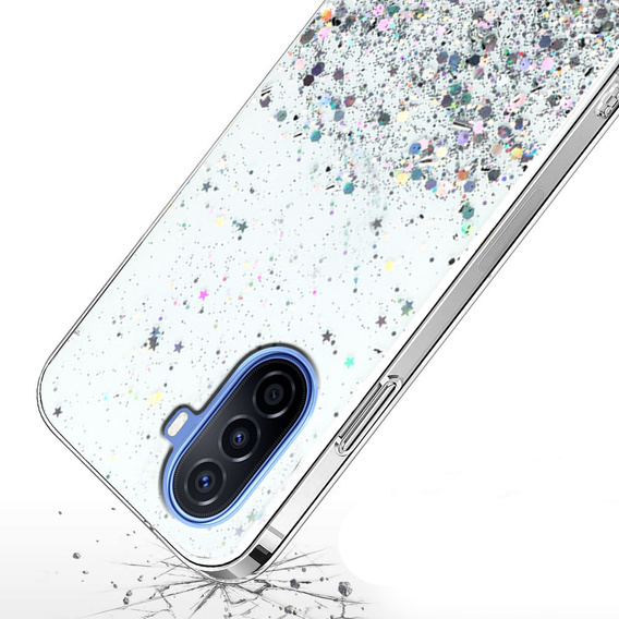 Case for Huawei Nova Y70, Glittery, transparent