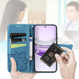 Flip case for Realme 14X / Realme C75, Butterfly, blue