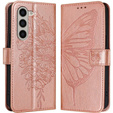 Flip case for Samsung Galaxy Z Fold6 5G, Butterfly, pink rose gold