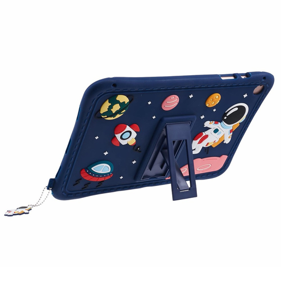 Children's Silicone Case for Samsung Galaxy Tab A9+ X210 / X215 / X216B, Armored, Astronaut, Navy Blue