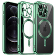 Case for iPhone 12 Pro, Electro MagSafe, green + Screen Glass