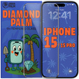 Diamond Palm Tempered Glass for iPhone 15/15 Pro