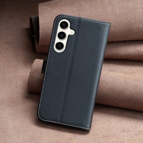Flip case for Samsung Galaxy S23 FE, BINFEN Wallet, black + 9H glass