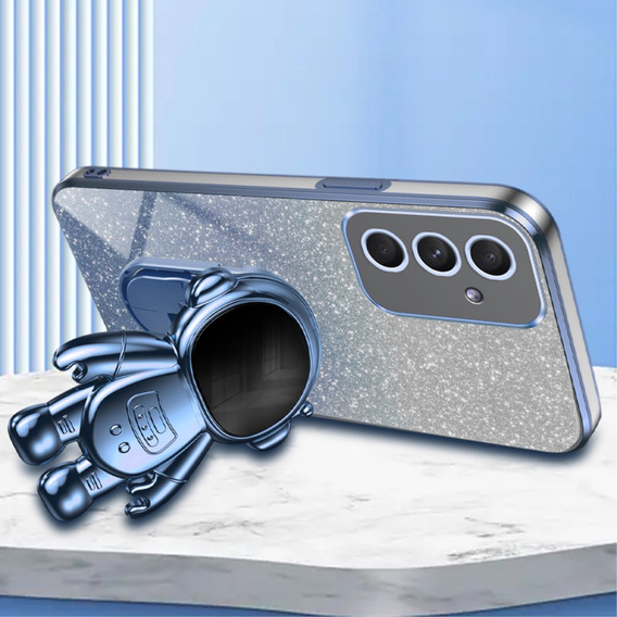 Case for Samsung Galaxy A55 5G, Glitter Astronaut, blue