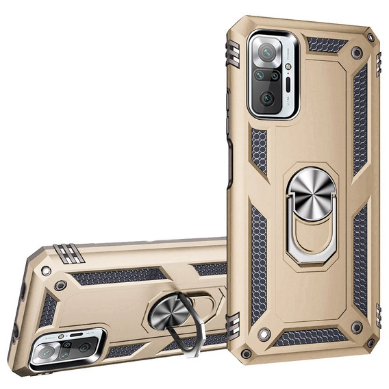 Armor Case for Xiaomi Redmi Note 10 Pro, Nox Case Ring, gold