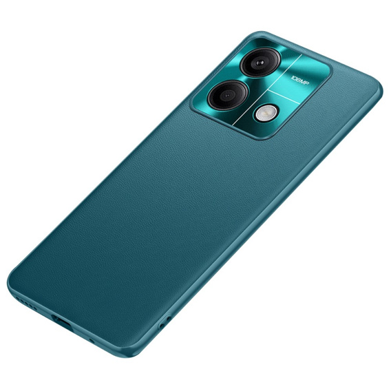 Leather case for Xiaomi Redmi Note 13 5G, leather hybrid, green