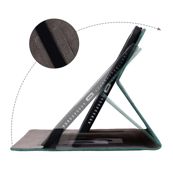 Flap case for Lenovo Tab P12, flower, green