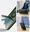 Armored case for iPhone 13 / iPhone 14, Dexnor CamProtect MagSafe, green (Two frames)