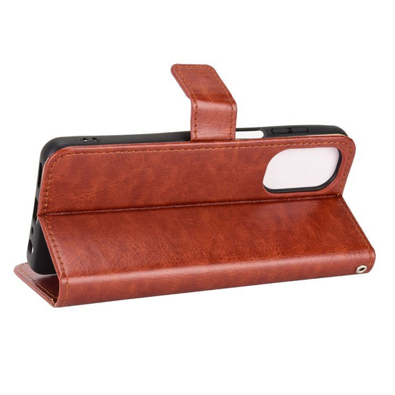 Flip case for Motorola Moto G62 5G, Crazy Horse Wallet, brown