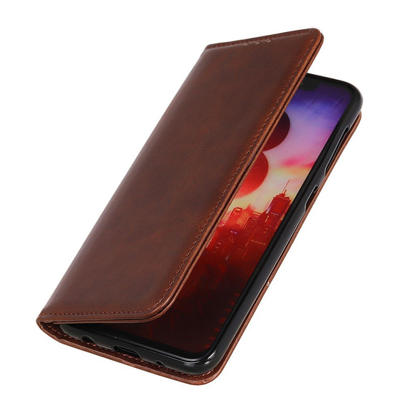 Flip case for Samsung Galaxy M51, Split Leather, brown