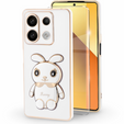 Case for Xiaomi Redmi Note 13 5G, Rabbit, white + 9H Tempered Glass