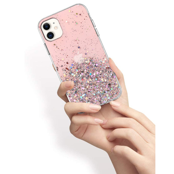 Case for iPhone 11, Glittery, pink