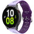 Universal 20mm Soft Hollowed-out Silicone Strap, lavender/purple