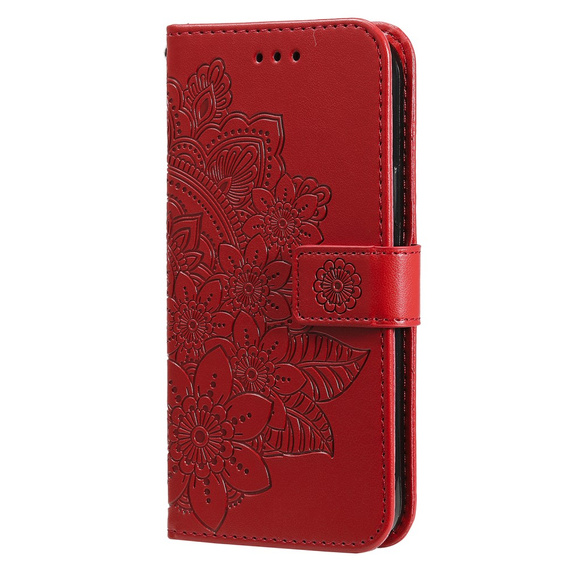 Flip case for Xiaomi Redmi Note 13 5G, Mandala, red