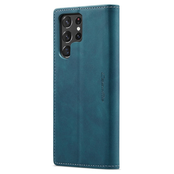 CASEME case for Samsung Galaxy S22 Ultra, Leather Wallet Case, green