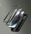 Armored case for iPhone 14 Pro Max, Dexnor CamProtect MagSafe, black (Two frames)