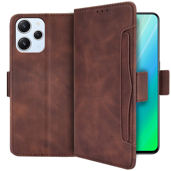 Flip case for Xiaomi Redmi 12, Card Slot, brown
