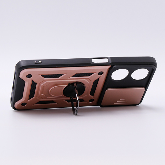 Case for Oppo A98 5G, CamShield Slide, pink rose gold