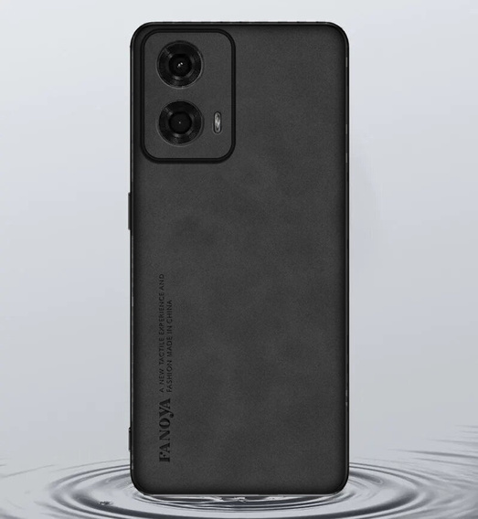Case for Motorola Moto G24 / G24 Power / G04, ERBORD Business, with metal plate for car mounts, black