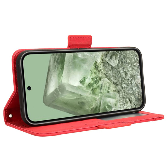 Flip case for Google Pixel 8A, Card Slot, red