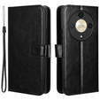 Flip case for Honor Magic 6 Lite 5G, Crazy Horse Wallet, black
