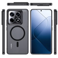 Case for Xiaomi 14T Pro, for MagSafe, ERBORD Matt Case, black + Screen Glass
