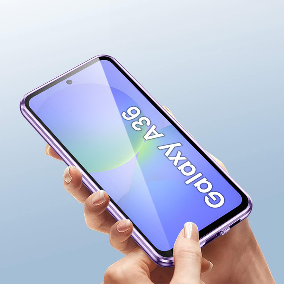 Case for Samsung Galaxy A36, Magnetic Dual Glass, purple