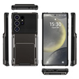 Case for Samsung Galaxy S25 Ultra, Card Holder Kickstand, black