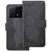 Flip case for Xiaomi Poco X6 Pro 5G, Butterfly, purple